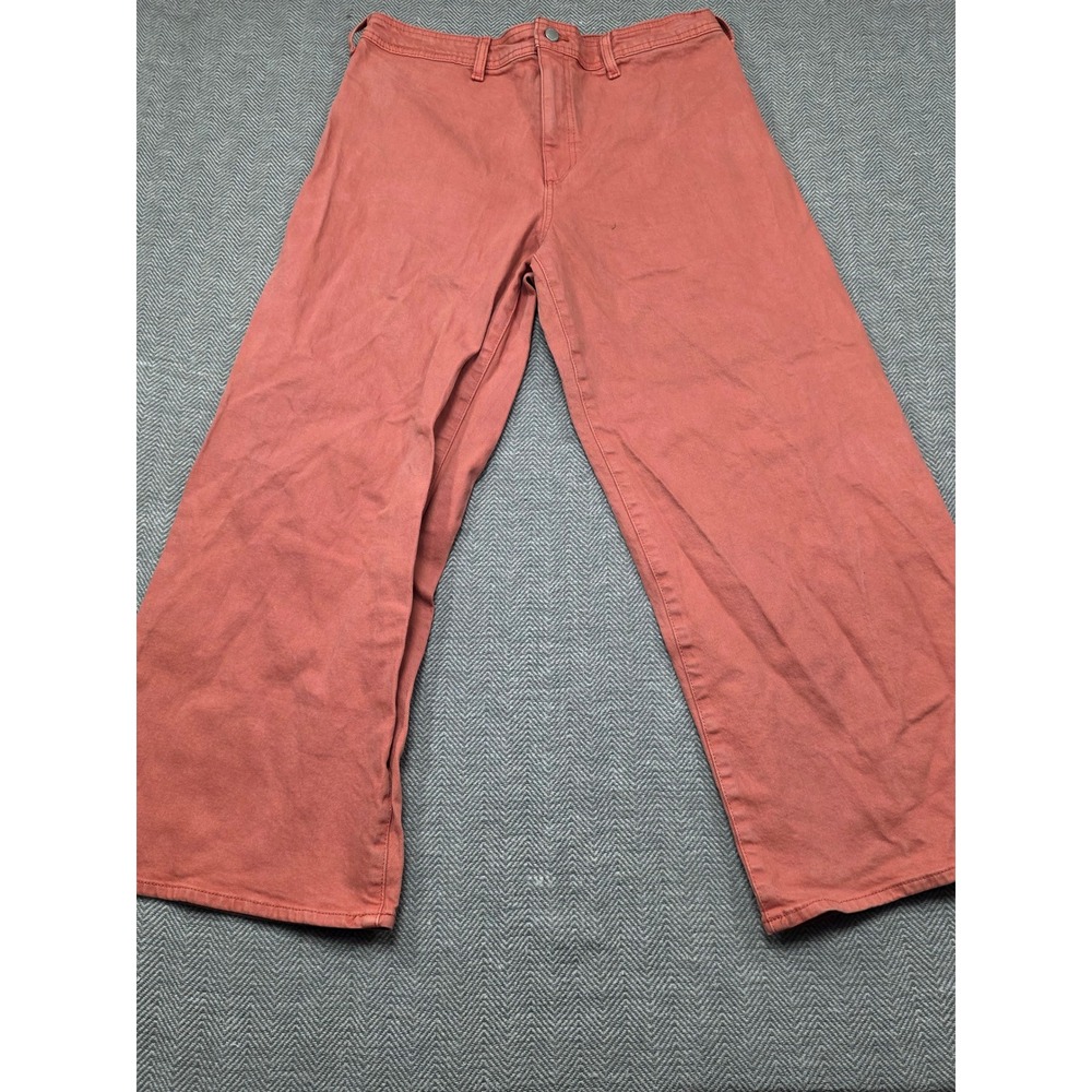 Universal Thread Sailor Wide Leg Pants Burnt Orange Size 14 High Rise Cotton